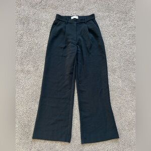 Abercrombie & Fitch Sloane Tailored Wide Leg Pant Curve Love Black Size 25|0R